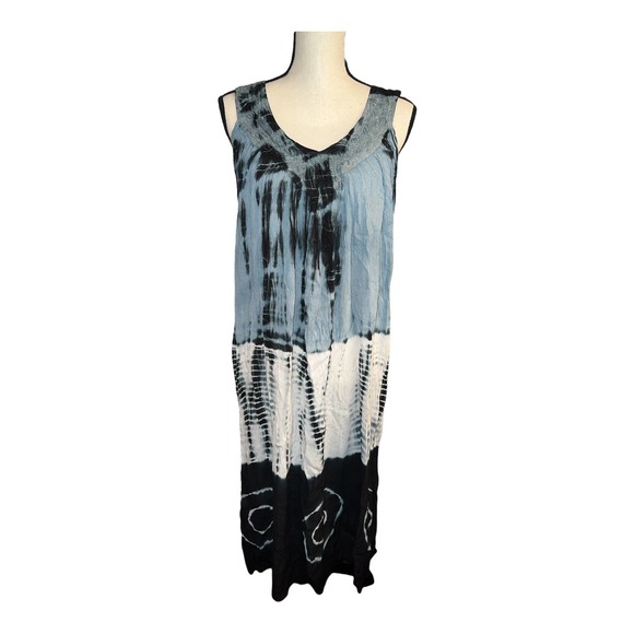 Jessica Taylor Dresses & Skirts - Jessica Taylor Blue Tie Dye Dress NWT sleeveless Size Small